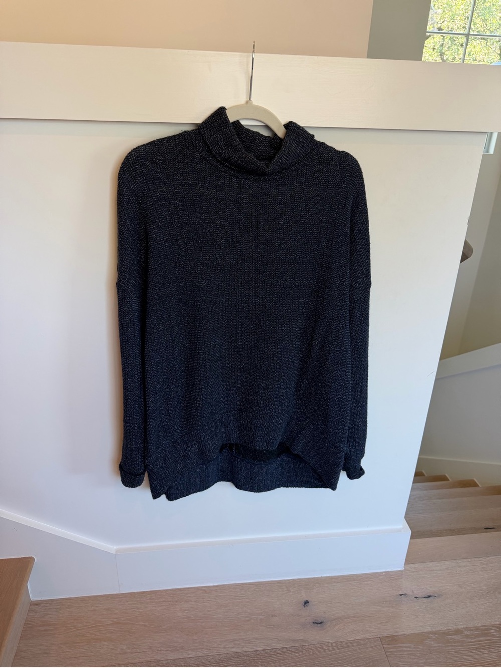 Topshop Black Turtleneck Knit Sweater Womens size 8